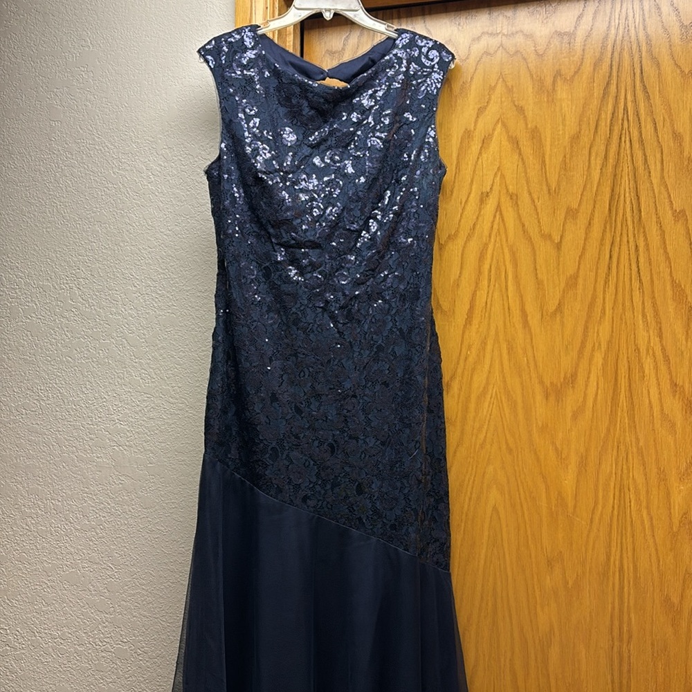 Ralph Lauren navy blue sparkly evening dress